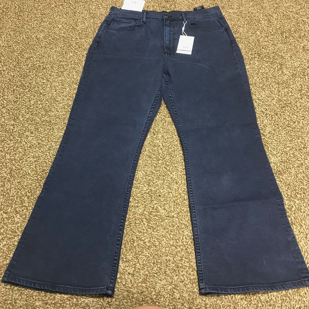 3x1 Empire Crop High Waist Slim Fit Flare Jeans